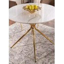 Стол обеденный SIGNAL AZALIA Ceramic белый/золотой 90